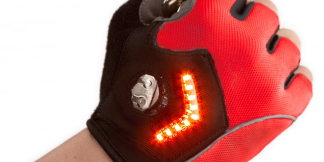 Rechargeable Turn Signal Biking Glove | HypeSheet.com